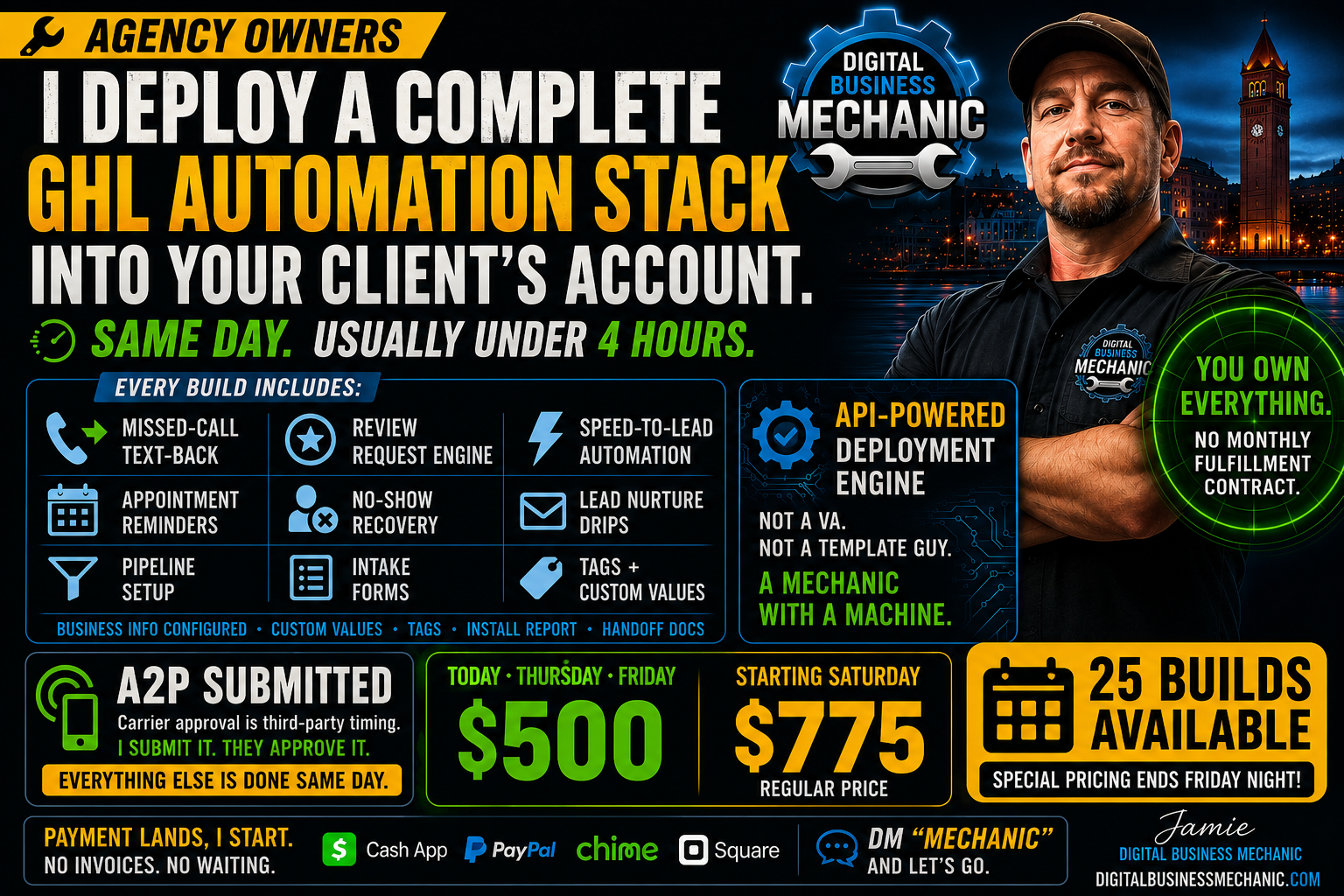 Digital Business Mechanic GHL automation stack install ad